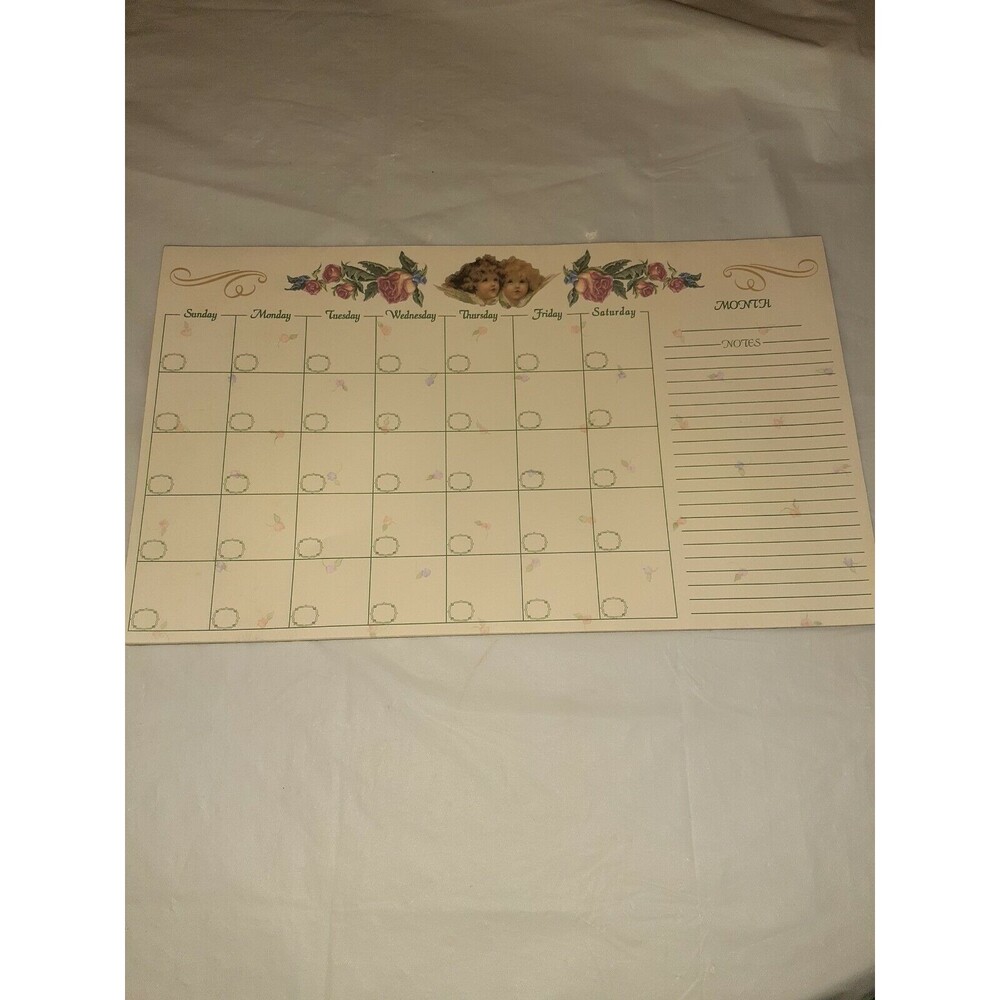 Magnetic Blank Fridge Calendar Victorian Dolls 18 Months Fill In The Blanks